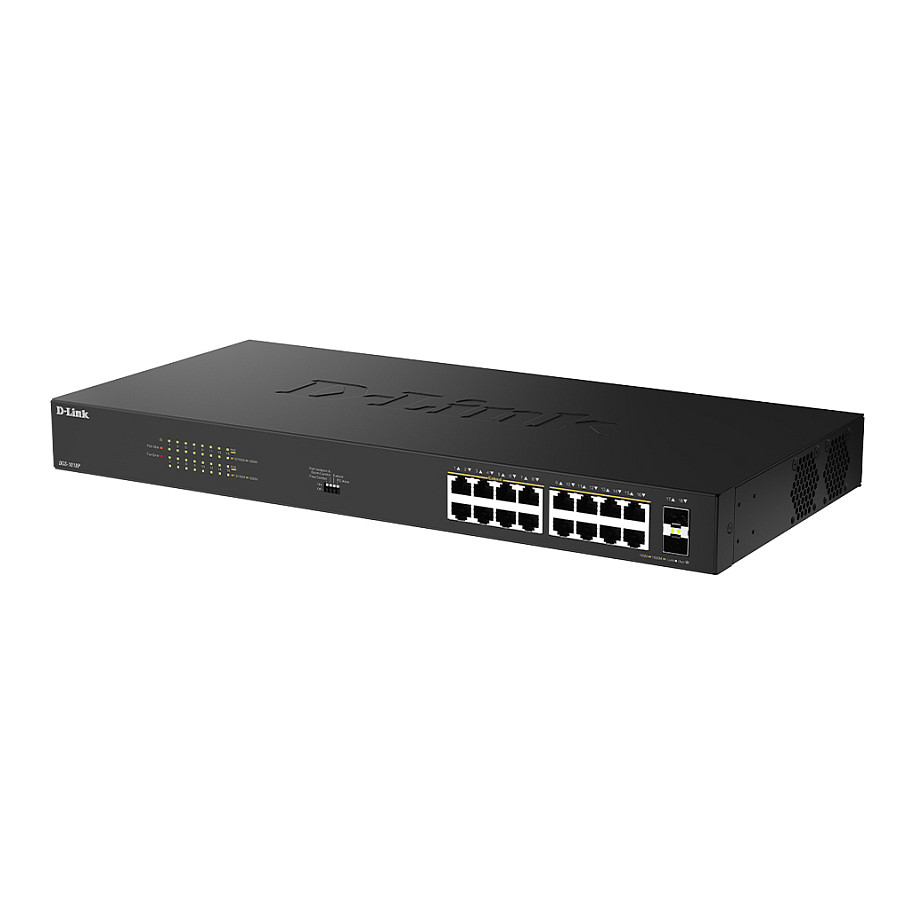 D-Link DGS-1018P/E 18 Port Gigabit PoE+ Switch | Unmanaged | 240W 3