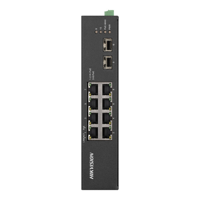 Switch HIKVISION DS‑3T0510HP‑E/HS / Unmanaged / 10x Gigabit + SFP