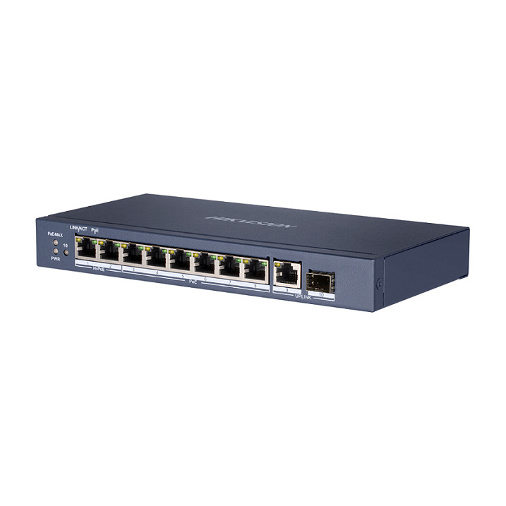 HIKVISION DS-3E0510HP-E PoE Switch 10 Port | Unmanaged Gigabit Hi-PoE | 110W