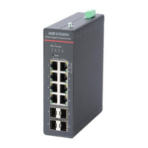 HIKVISION DS-3T1512HP-SI-8P4F Industrial PoE Switch | 8x PoE + 4x SFP | 300W | Managed |