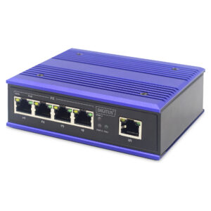 DIGITUS Industrial Fast Ethernet PoE Switch 4 Port + 1 Uplink | Unmanaged | DN-650107