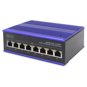 DIGITUS Industrial 8-Port Fast Ethernet PoE Switch | Unmanaged | DN-650108