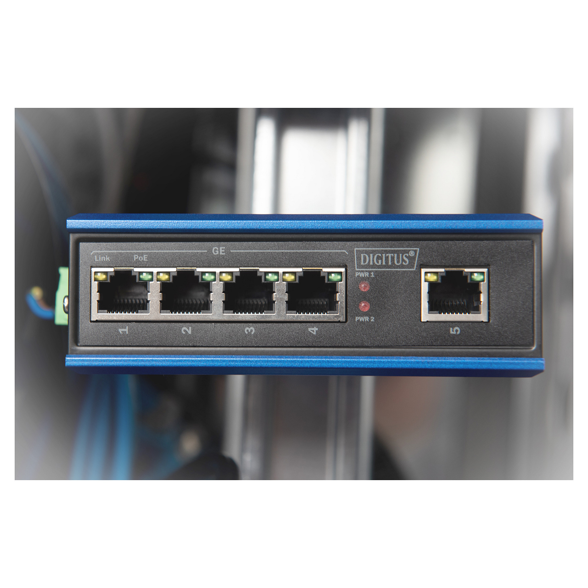 Switch DIGITUS / Industrial / PoE / 4-Port + 1 RJ45 Uplink - Figura 2