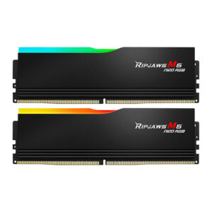 RAM Memorie DDR5 G.Skill DIMM 6000 / 64GB / CL36 / Ripjaws M5 Neo RGB / AMD EXPO / Dual‑Kit / 2×32GB