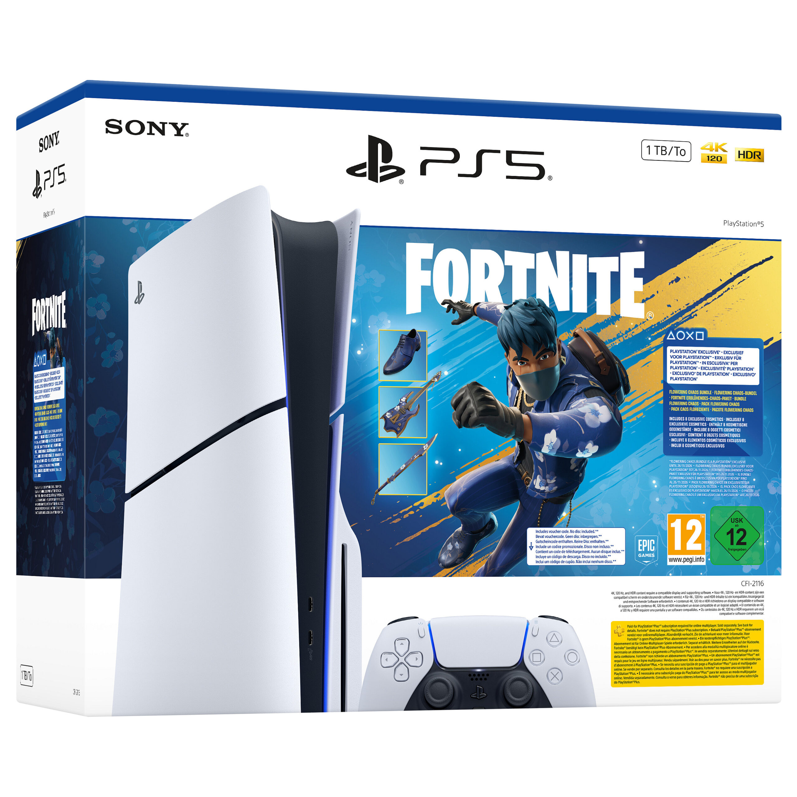 Konzola Sony PlayStation 5 Slim Disc + Fortnite Flowering Chaos . 1TB - Figura 4