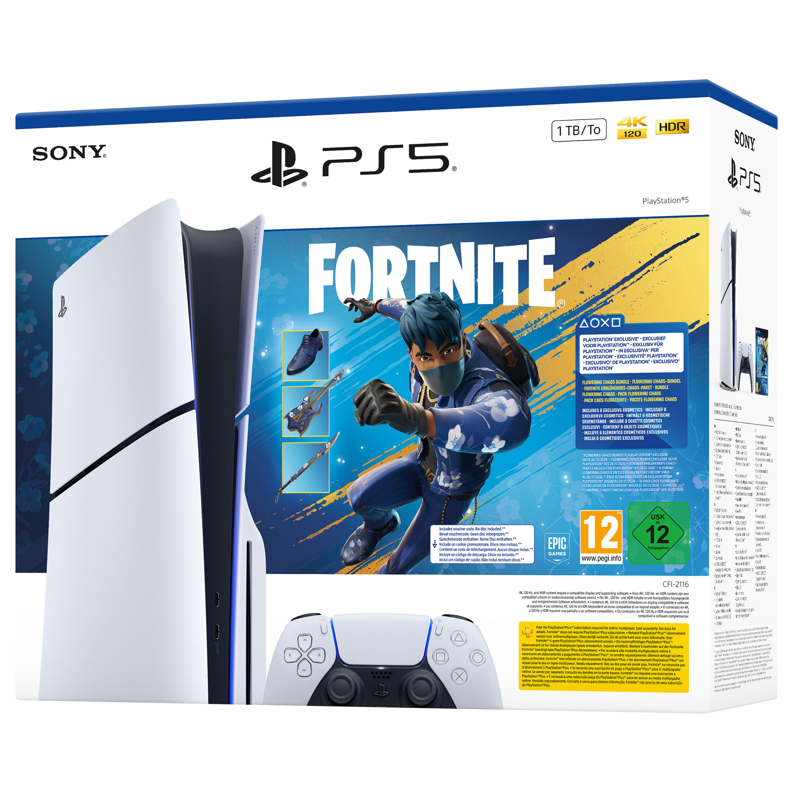 Konzola Sony PlayStation 5 Slim Disc + Fortnite Flowering Chaos . 1TB - Figura 5