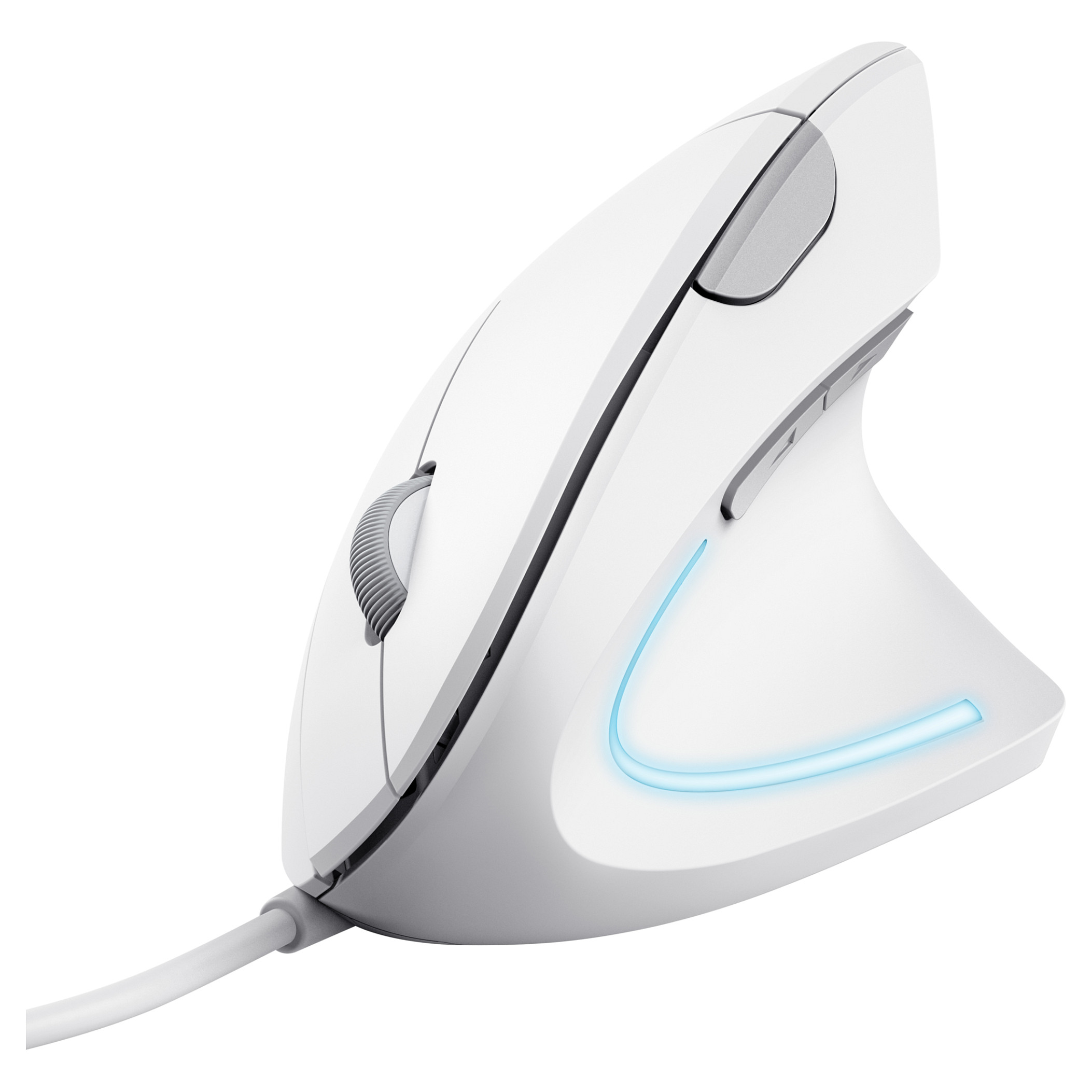 Maus me kabllo Trust Verto Ergonomic 1600 DPI -Bardhë
