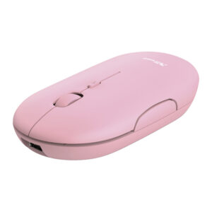 Maus pa kabllo Trust Puck / Ultra‑Slim Rechargeable - Rozë