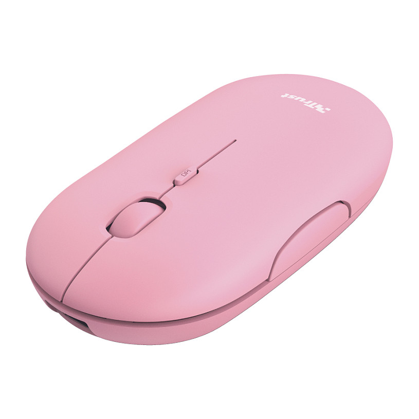 Maus pa kabllo Trust Puck / Ultra‑Slim Rechargeable - Rozë - Figura 2