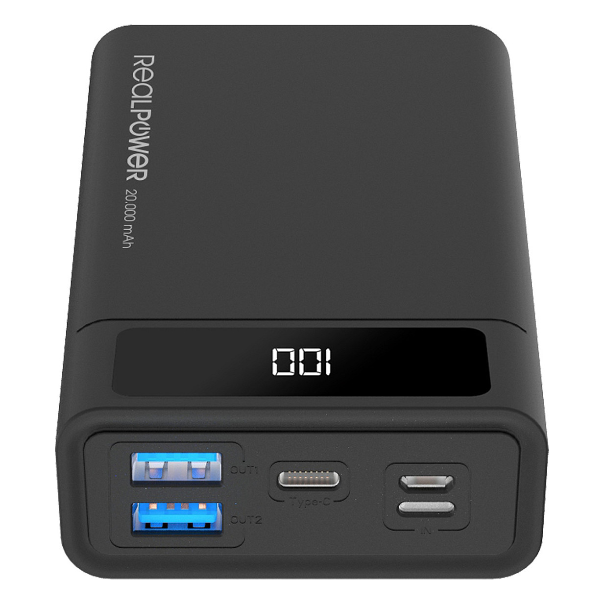 Powerbank RealPower PB-20k PD 20000mAh - Zezë - Figura 2
