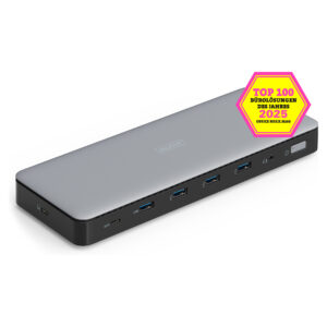 Docking Station Digitus / 3xHDMI / 2xDisplayPort / 4xUSB‑A / 1xUSB‑C / LAN - Zezë / Gri