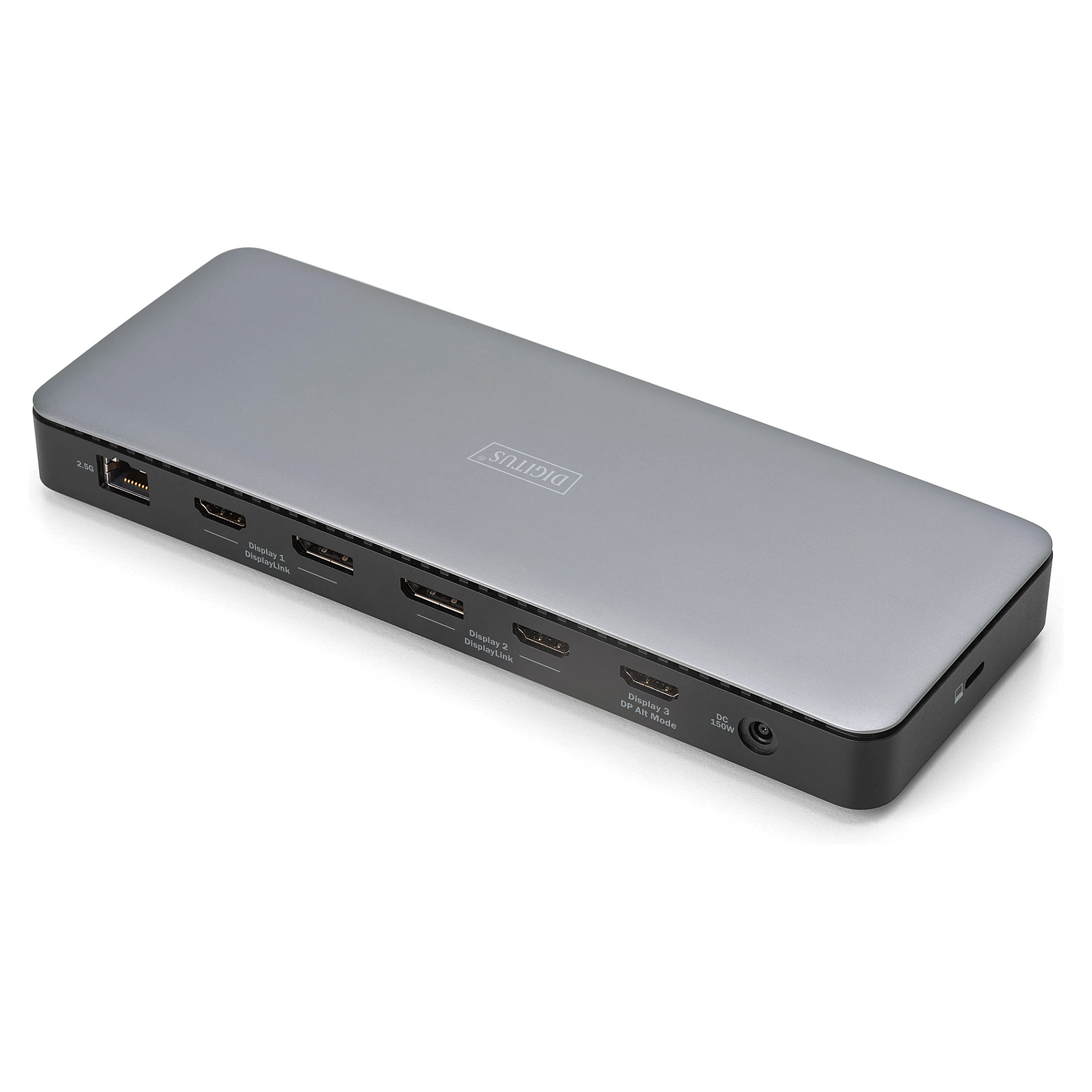 Docking Station Digitus / 3xHDMI / 2xDisplayPort / 4xUSB‑A / 1xUSB‑C / LAN - Zezë / Gri - Figura 3