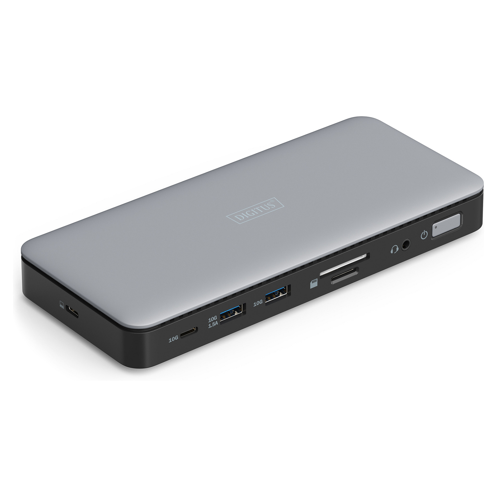 Docking Station Digitus / 1xUSB‑C / 2xHDMI / 1xDisplayPort / 2xUSB‑A / 1xUSB‑C / LAN - Zezë / Gri