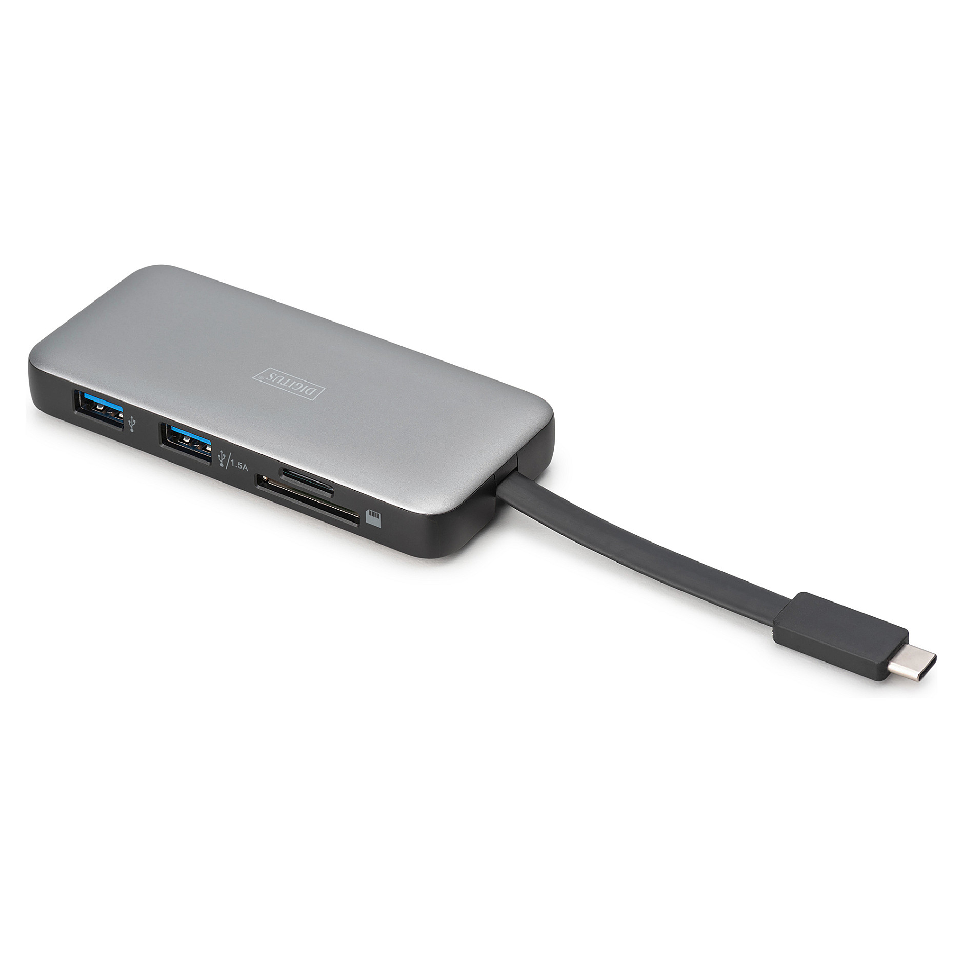 Docking Station Digitus / 1xUSB‑C / 2xHDMI / 2xUSB-A / LAN / SD + MicroSD - Gri / Zezë - Figura 2