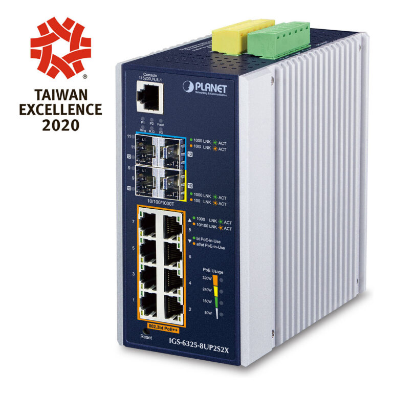 Switch Planet IGS-6325-8UP2S2X Industry L3 8-Port PoE  2xSPF  2xSPF+ Managed Ethernet