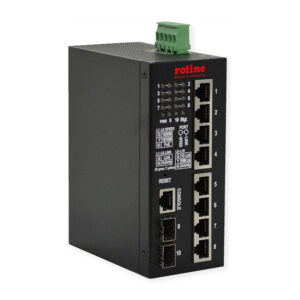 SwitchROLINE Industrial Gigabit / 10 Ports (8x RJ45+2x SFP) / PoE+ / Smart Managed / 240W