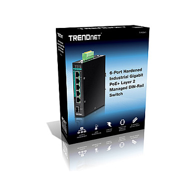 TRENDnet TI-PG541i 6-Port Gigabit PoE+ Managed Industrial Switch 120W L2 4x PoE+ 1x SFP DIN-Rail Rugged -40°C to 70°C - Figura 4