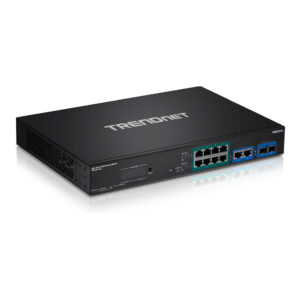 TRENDnet TPE-3012LS 12-Port Gigabit PoE+ Smart Surveillance Switch 110W 2x SFP Web Managed Rackmount 4