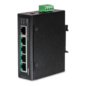 TRENDnet TI-PE50 5-Port Fast Ethernet PoE+ Industrial Switch 90W DIN-Rail Unmanaged Industrial Ethernet Switch 6