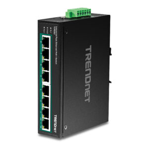 TRENDnet TI-PE80 8-Port Fast Ethernet PoE+ Industrial Switch 200W DIN-Rail Unmanaged 6