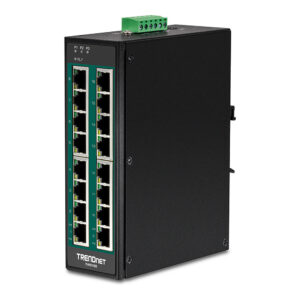 TRENDnet TI-PG160 16-Port Gigabit PoE+ Industrial Switch 240W DIN-Rail L2+ Unmanaged Rugged 6