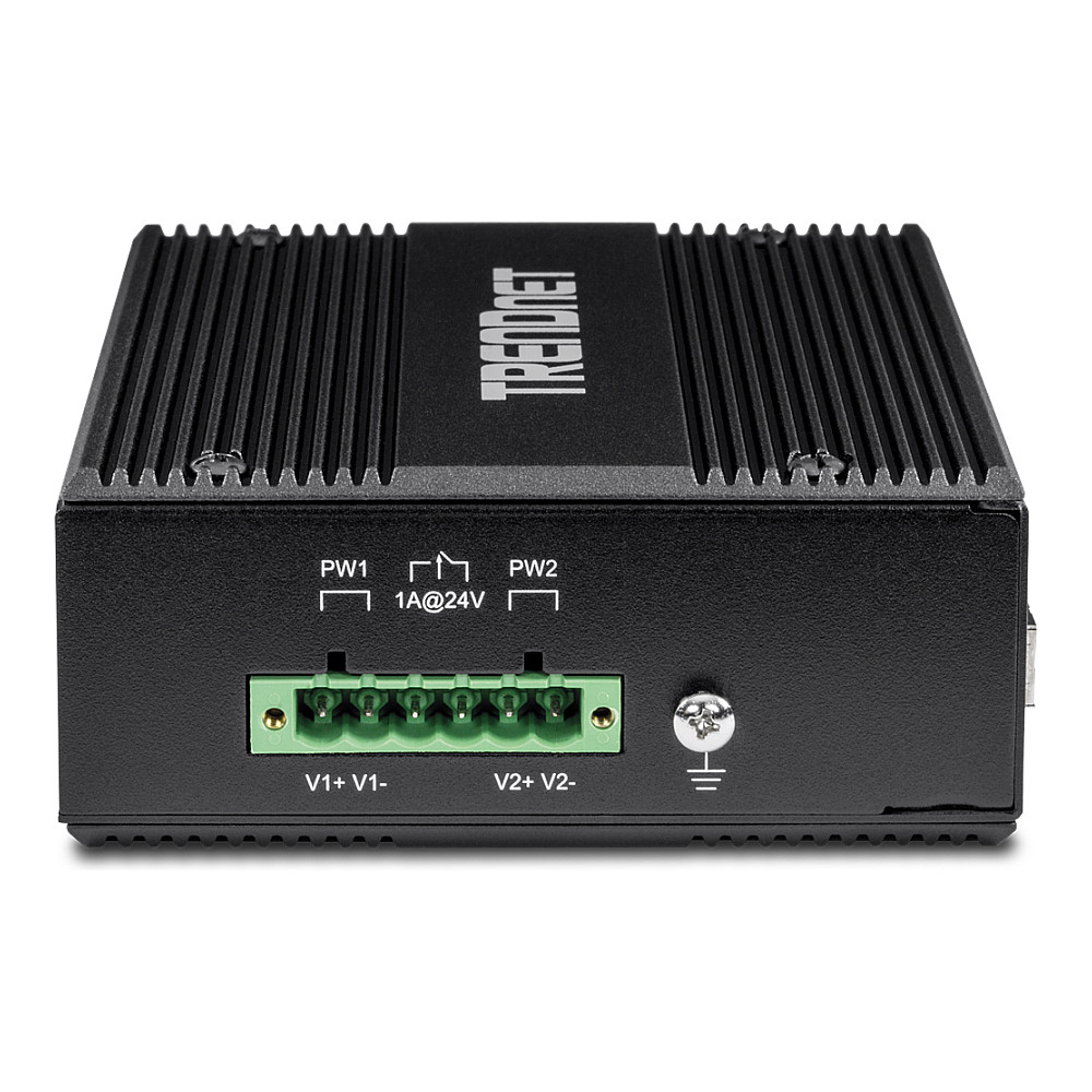 TRENDnet TI-PG80B 8-Port Gigabit PoE+ Industrial Managed Switch 200W DIN-Rail 24–56V Dual Power IP50 4