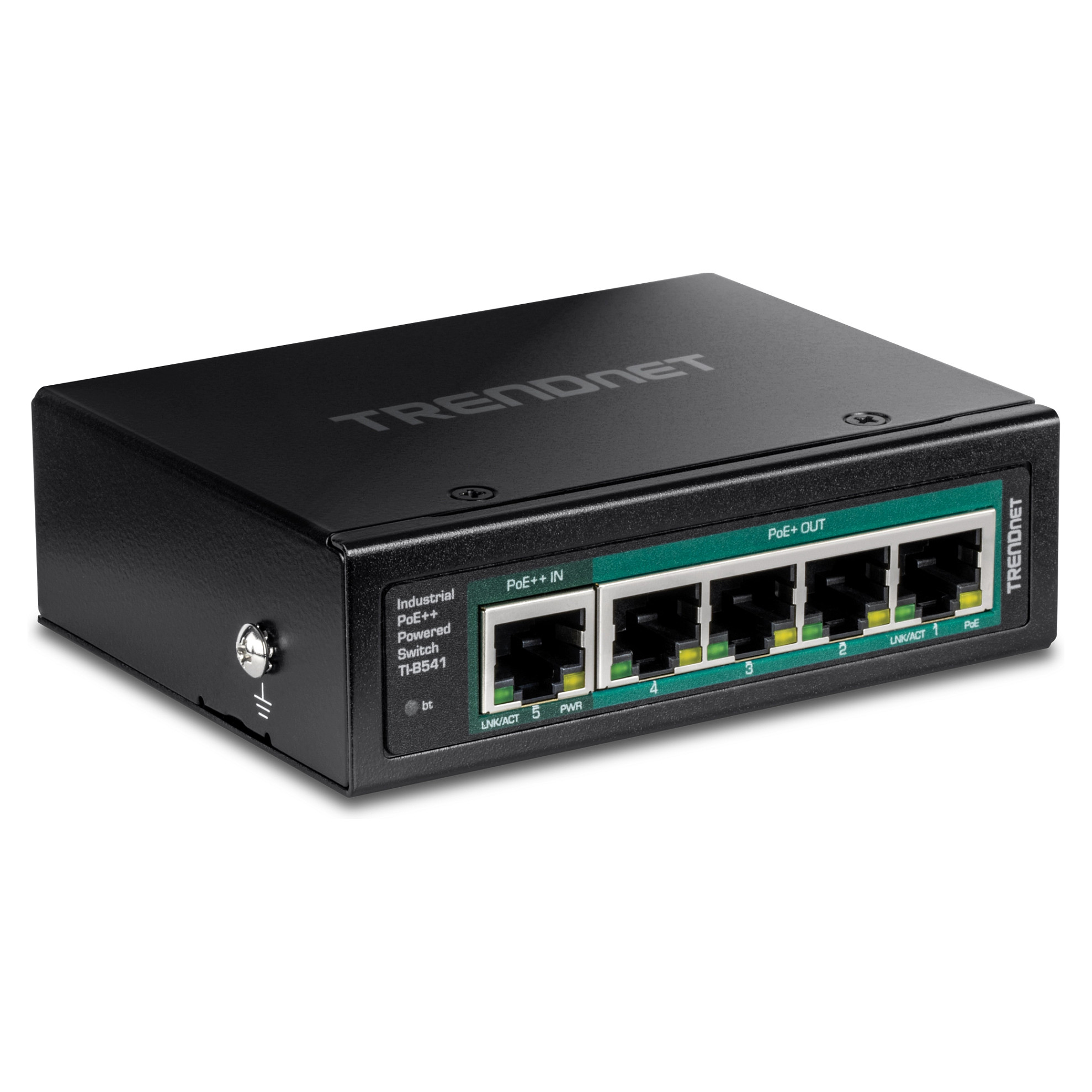 Switch TRENDnet TI‑B541 / Unmanaged / 5‑Port Gigabit / DIN‑Rail / PoE++