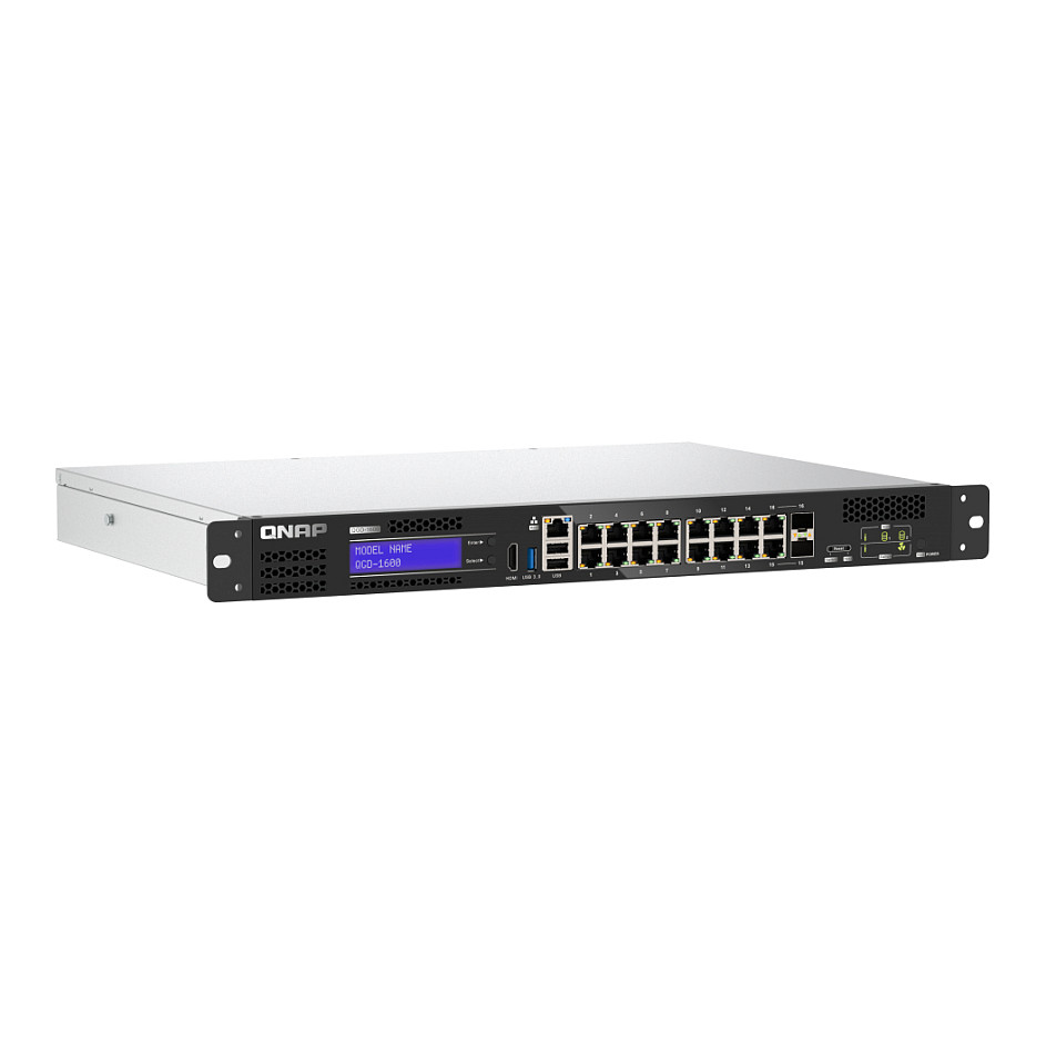 QNAP QGD-1600 Smart PoE Switch NAS Hybrid 16-Port Gigabit PoE++ 2x SFP Combo Rackmount 3