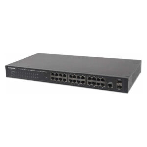 Intellinet 24-Port Gigabit PoE+ Web-Managed Switch 240W 2x SFP VLAN QoS 6