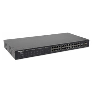 Intellinet 24-Port Gigabit PoE+ Web-Managed Switch 240W 2x SFP VLAN QoS 8