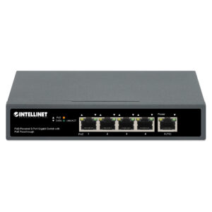 Intellinet 5-Port Gigabit PoE Powered Switch PoE Passthrough Unmanaged 802.3af/at 8