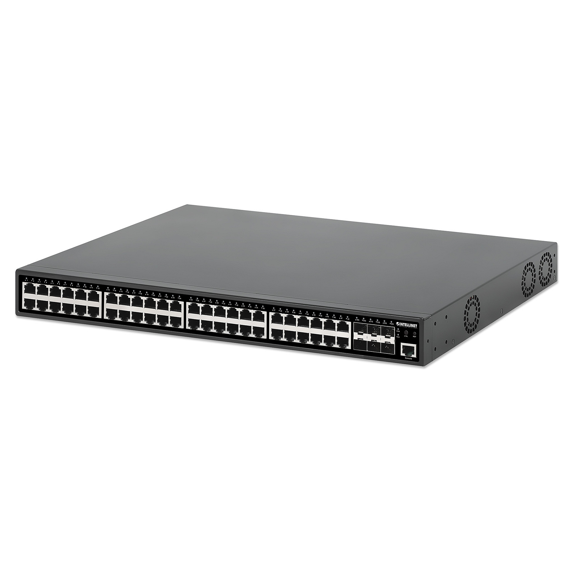 Switch INTELLINET / L2+ Fully Managed / 54‑Port PoE+ / 48x Gigabit Ethernet / 6x SFP+ Uplinks