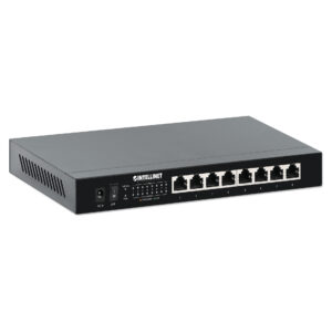 Intellinet 8-Port 2.5GbE PoE+ Switch 100W Unmanaged 802.3af/at Wall Mount 7