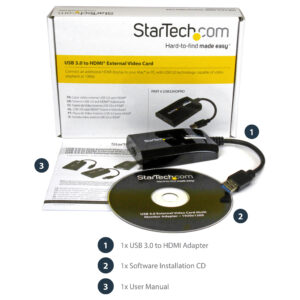 Adapter StarTech USB 3.0 to HDMI for Multi-Monitor – DisplayLink / HD 1080p (Mac & PC) 8