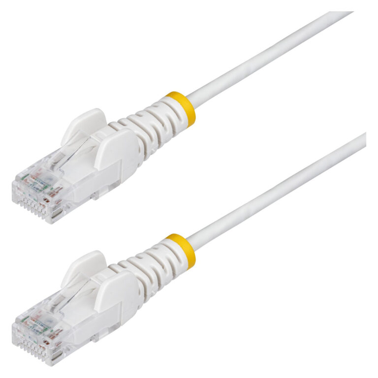 Kabllo për rrjet Ethernet StarTech Cat6 2.5m Slim RJ45 LSZH – Bardhë