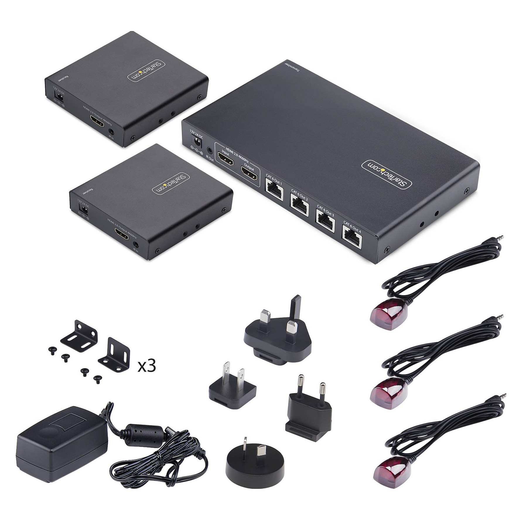 StarTech 4-Port HDMI Extender and Splitter over CAT6, 4K 60Hz up to 70m, 1x4 HDMI over Ethernet Network - Figura 3