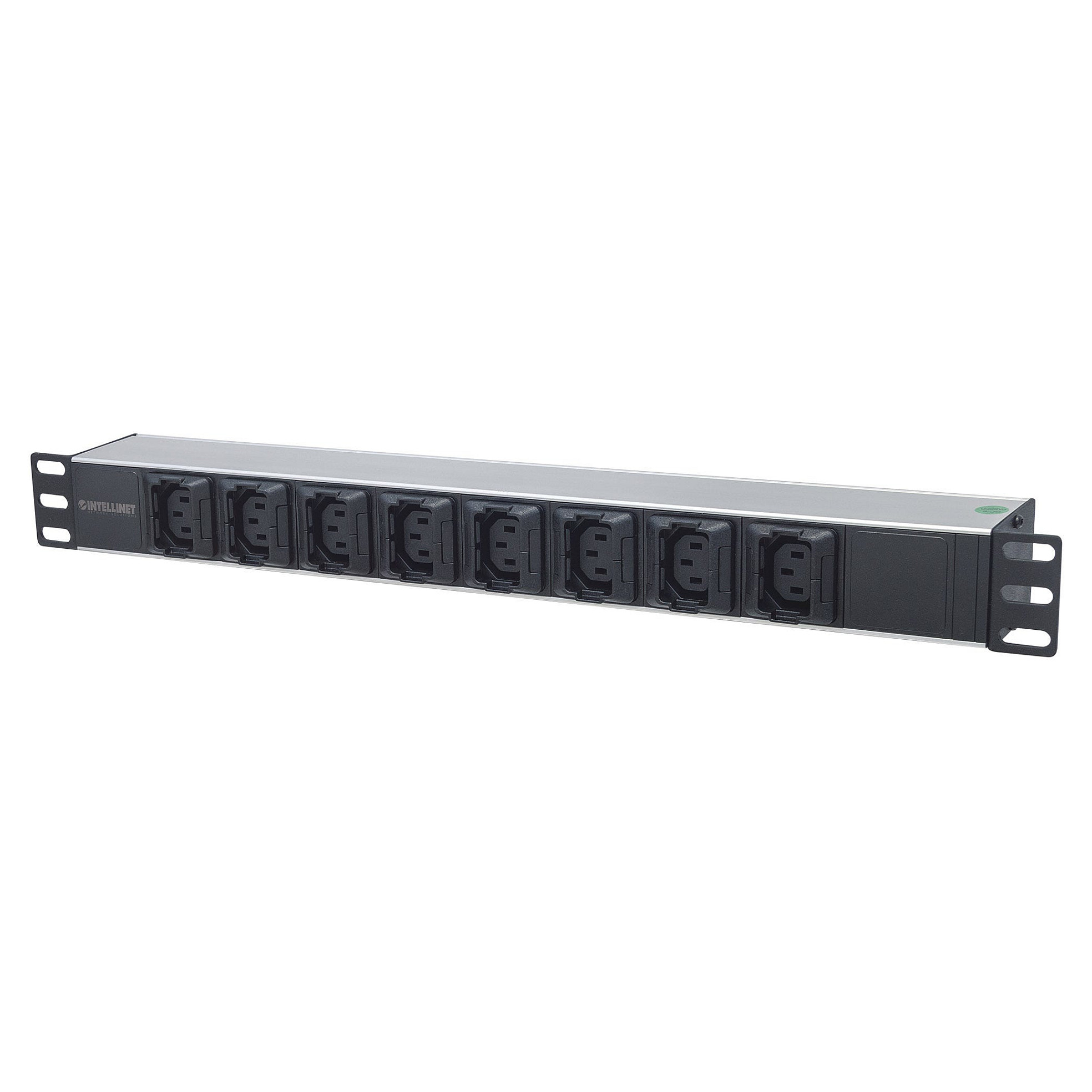 INTELLINET 19" Rack PDU 1U me 8x IEC C13, 16A, Kabllo 2m, Anti-Shedding – Power Distribution Unit