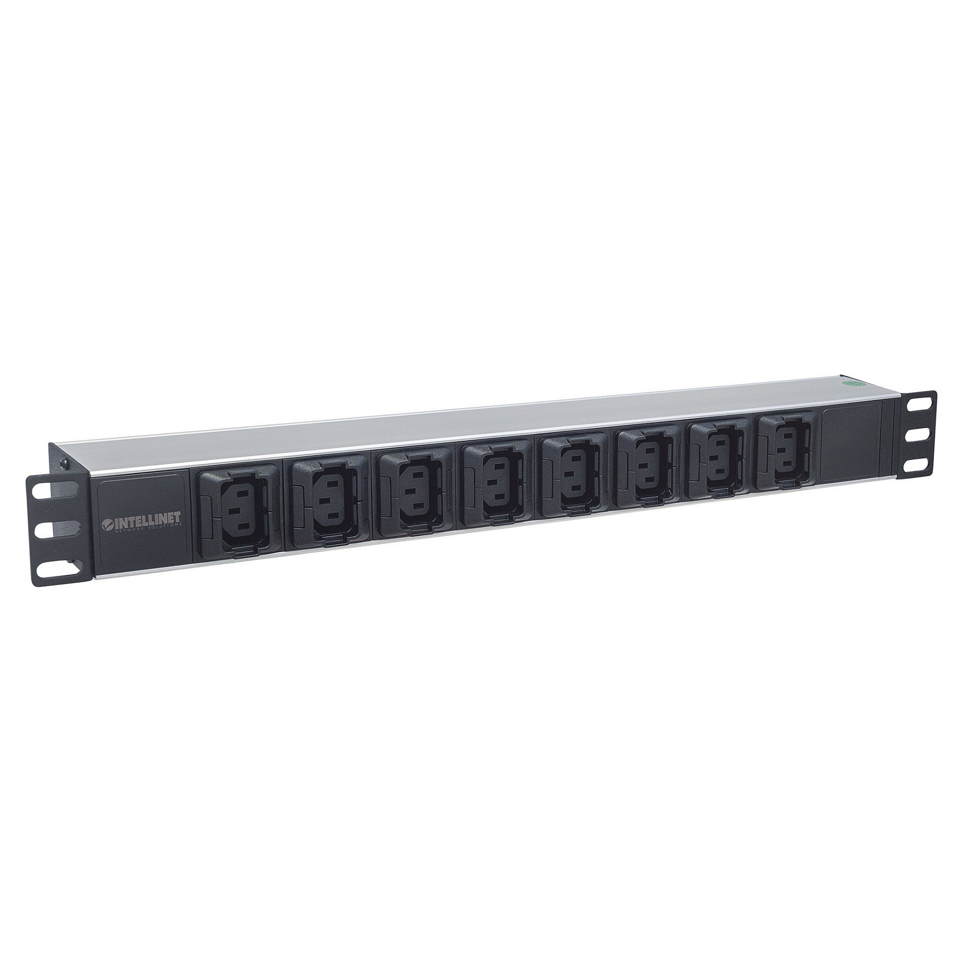 INTELLINET 19" Rack PDU 1U me 8x IEC C13, 16A, Kabllo 2m, Anti-Shedding – Power Distribution Unit - Figura 2