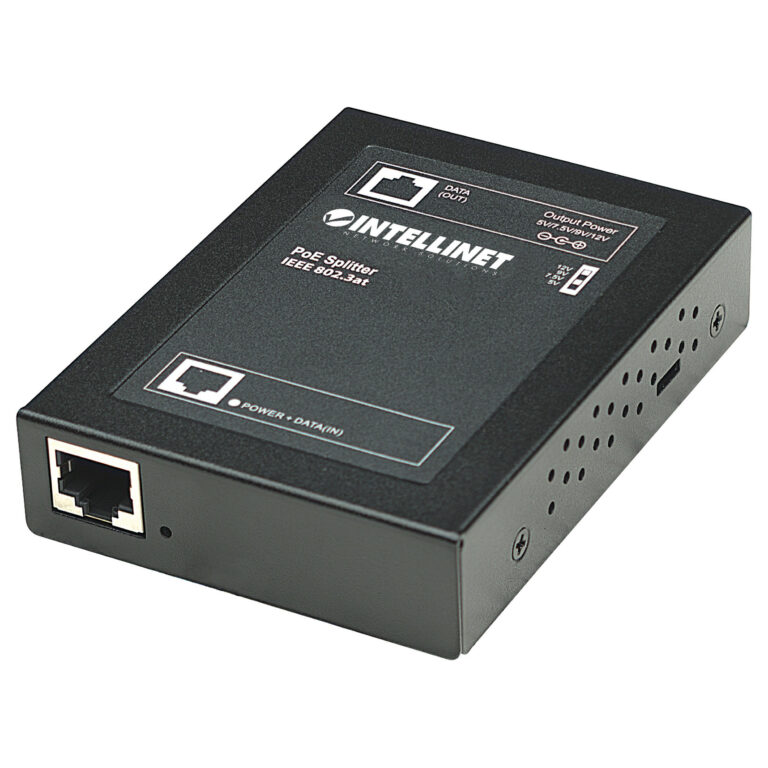 Spliter PoE+ INTELLINET / IEEE 802.3at / 1‑Port / 5‑7.5‑9‑12V DC