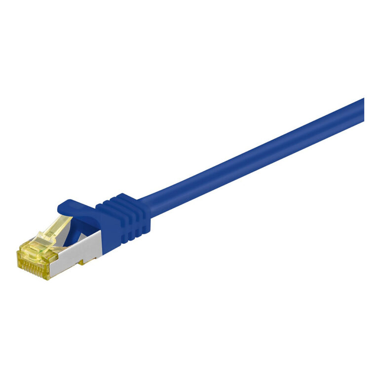 Kabllo për rrjet Goobay / Cat6a / 1.5m / S‑FTP (PIMF) / Cat7 / 500 MHz - Blu