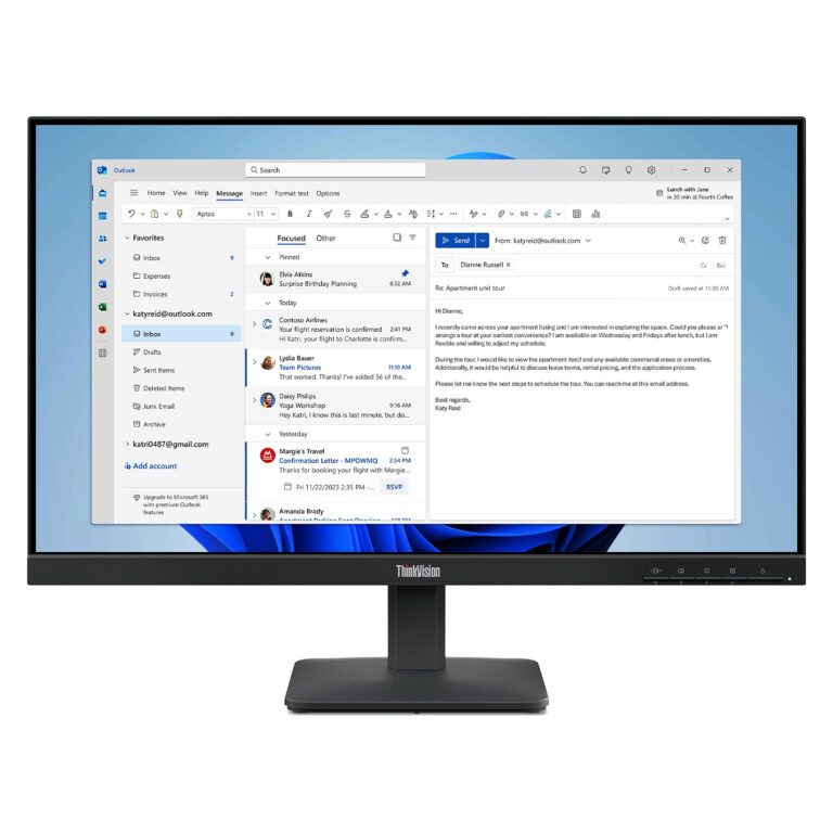 Monitor Lenovo S24-4E / 23.8'/ Full HD LED IPS / 100Hz / 4ms / HDMI+VGA - Zezë