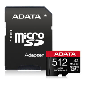 Kartë Memorie ADATA High Endurance / 512GB / microSDXC UHS-I U3 V30 A2