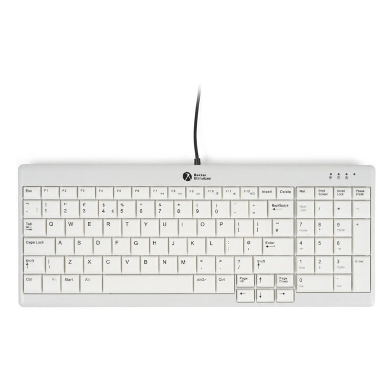 Tastierë me kabllo BAKKER Ultraboard 960 V2 / QWERTZ / German Language - Bardhë
