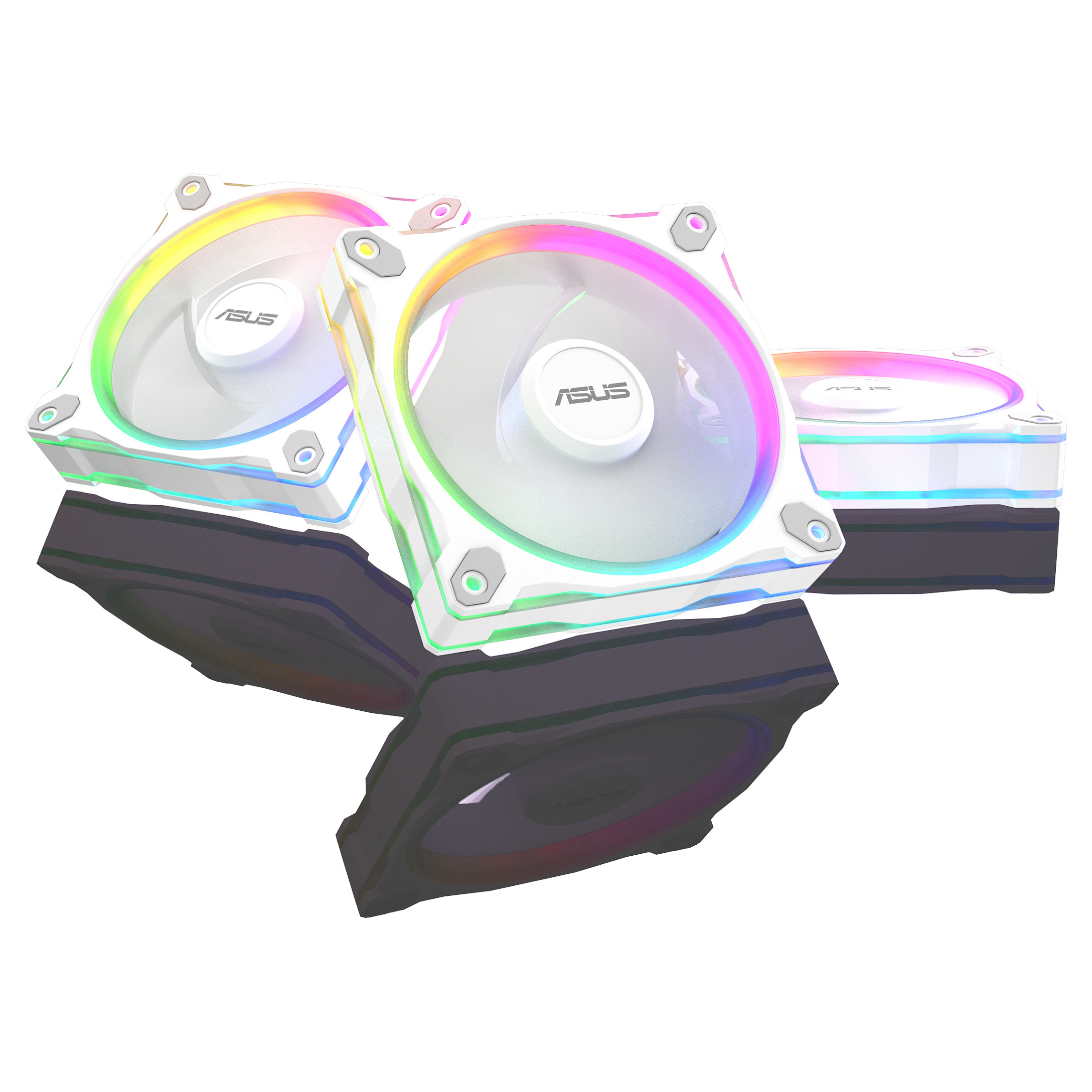 Ftohës për kasë Asus Prime MR120 Fan ARGB 120mm / 3 Copë -Bardhë - Figura 2