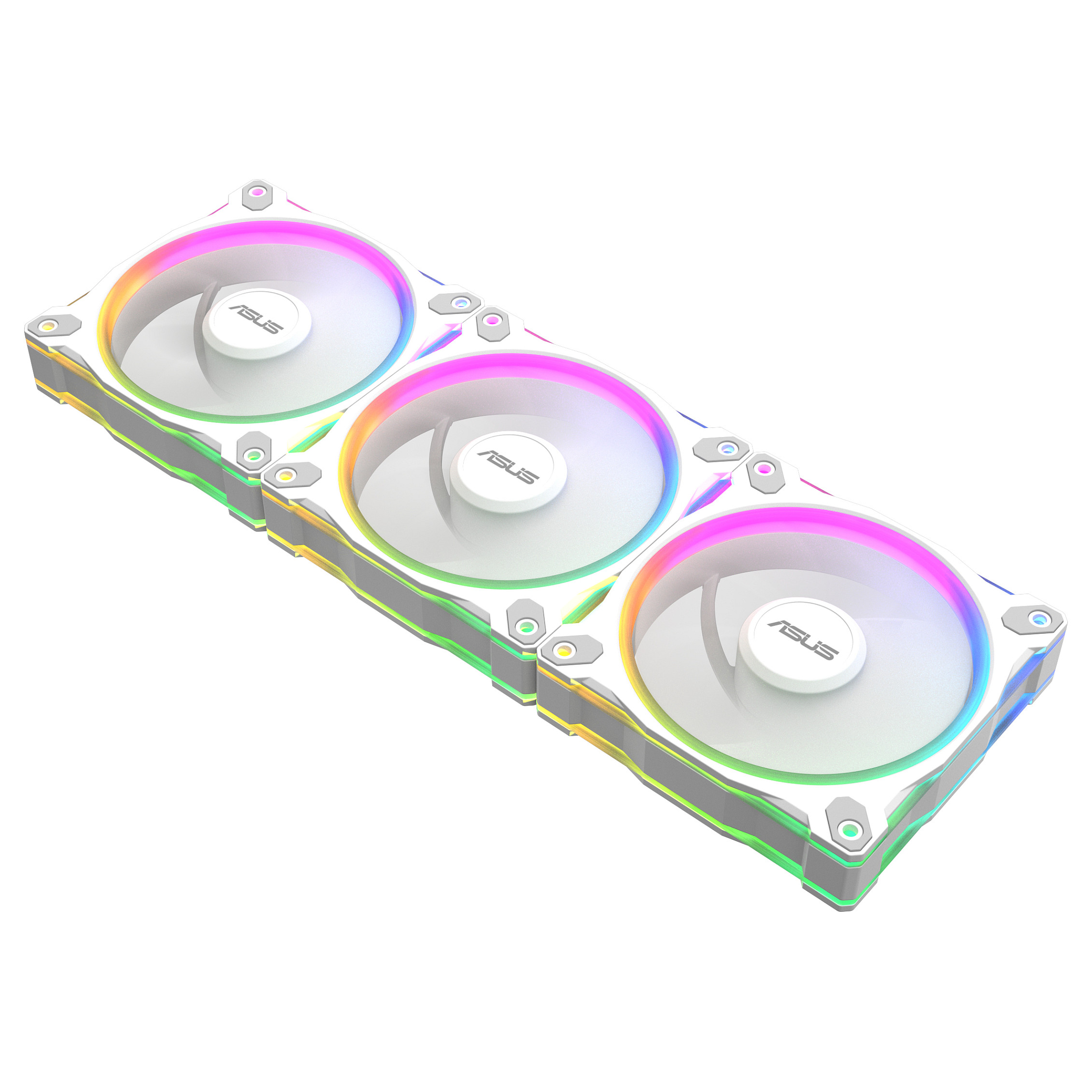 Ftohës për kasë Asus Prime MR120 Fan ARGB 120mm / 3 Copë -Bardhë - Figura 3