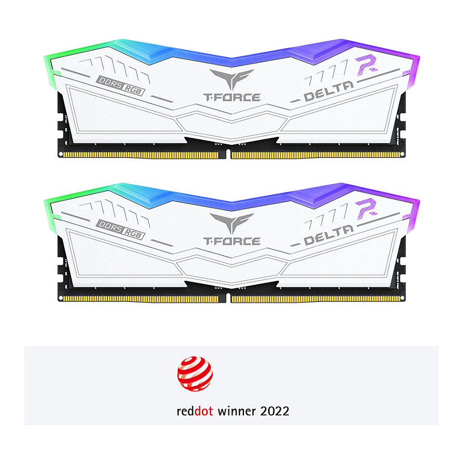 RAM Memorie DDR5 Team Group DIMM 6000 / 32GB / 2×16GB / Dual‑Kit / CL30 / Delta RGB / Intel XMP - Bardhë - Figura 3