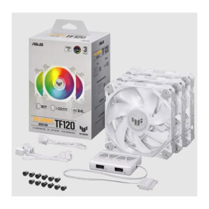 Ftohës për kasë ASUS TUF GAMING TF120 ARGB 120mm  3pack – Bardhë 8