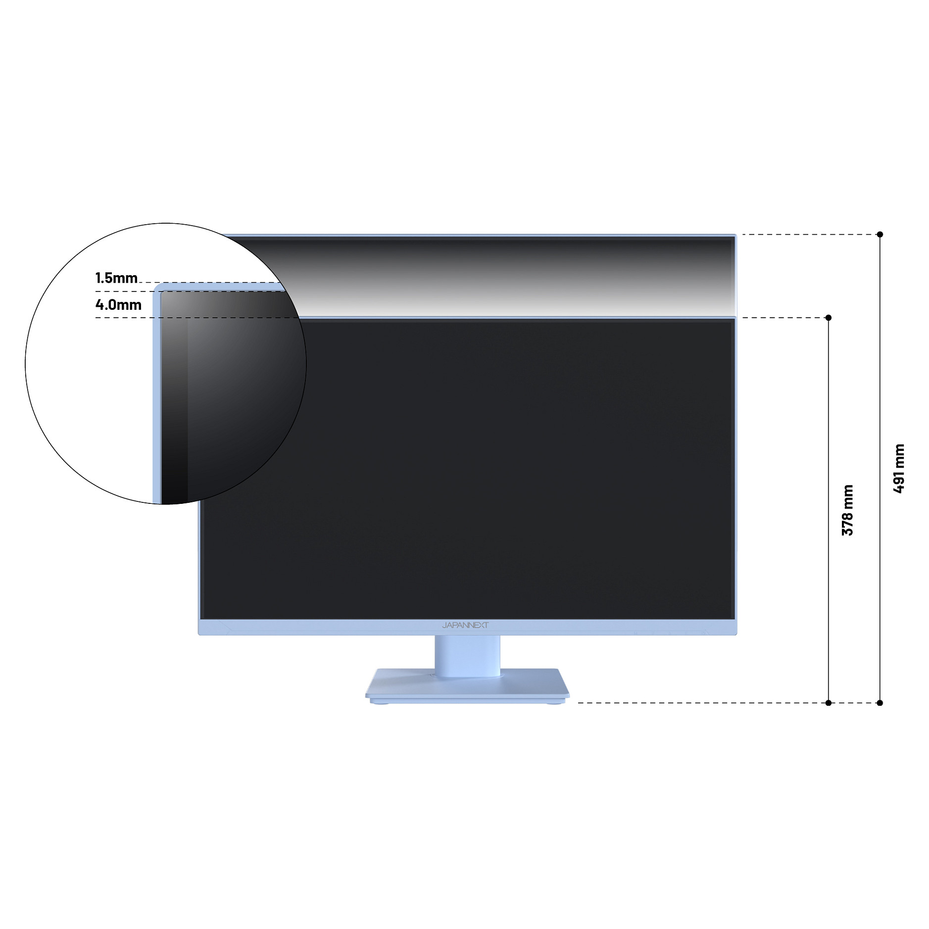 Monitor Gaming JapanNext / 23.8"/ Full HD IPS LCD / 120Hz / 0.5ms / HDMI+VGA - Blu - Figura 5