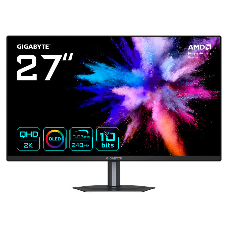 Monitor Gaming GIGABYTE GO27Q24 / 27"/ Quad HD QD-OLED OLED / 240Hz / 0.03ms / HDMI+DP - Zezë