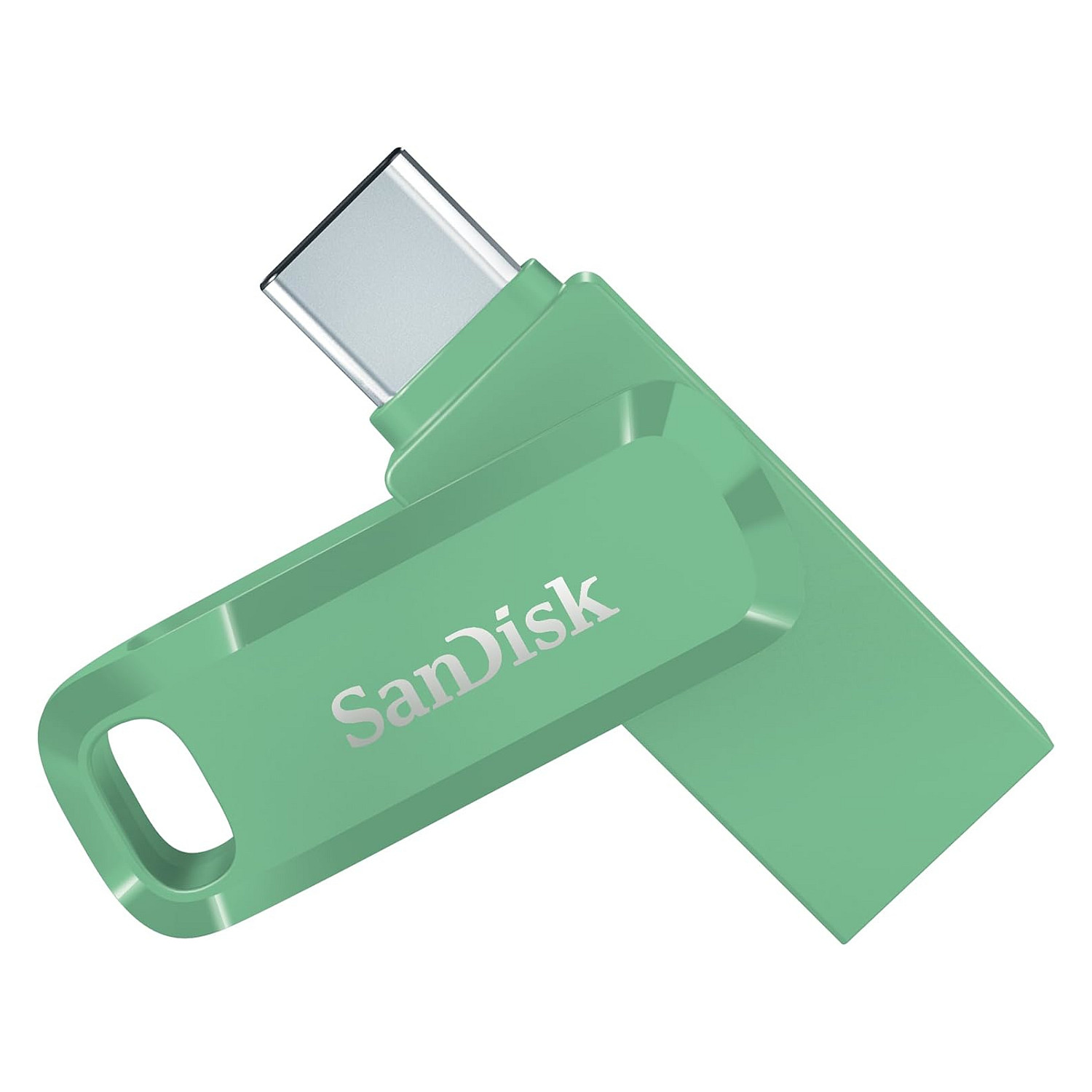 USB Flash Drive SanDisk Ultra Dual Drive Go / 64GB / USB-C+USB-A - Gjelbër